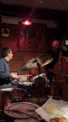 Jazz performance and art viewing captured in Yerevan