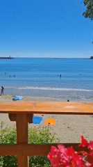 Relaxed morning at a beachside café in Tsarevo, Bulgaria