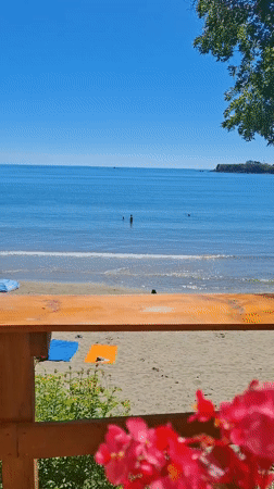 Relaxed morning at a beachside café in Tsarevo, Bulgaria