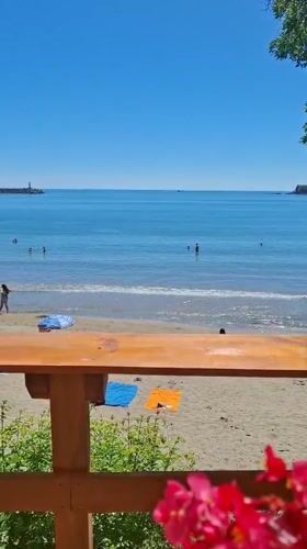 Relaxed morning at a beachside café in Tsarevo, Bulgaria