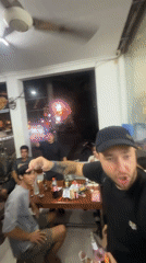 Nighttime social gathering documented across North Kuta restaurant district