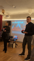 Interactive presentation with buzzers observed in Moscow
