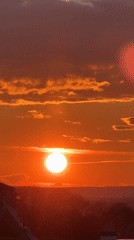 Vibrant sunset captured by witnesses in Varna, Bulgaria