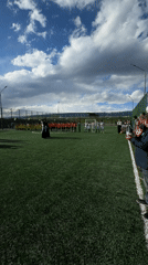 Robed figures perform ritual on soccer field in Armenia
