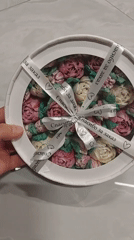 Floral gift details up close in Pinsk, Belarus