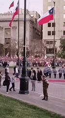 Political Rally Draws Crowds to Santiago's Government District