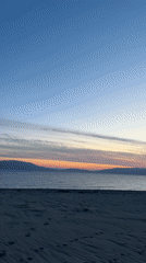 Dusk colors captured at Ofrynio Beach, Greece