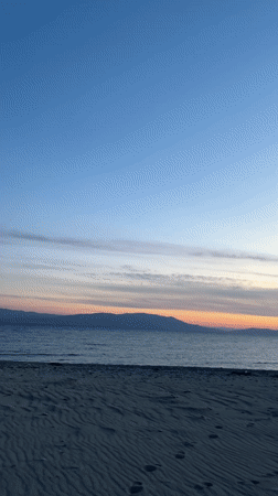 Dusk colors captured at Ofrynio Beach, Greece