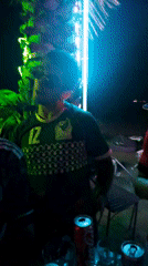Nighttime outdoor party with DJ draws crowds in Burgas