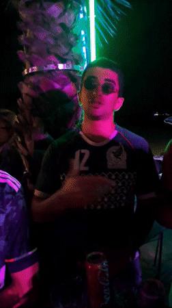 Nighttime outdoor party with DJ draws crowds in Burgas