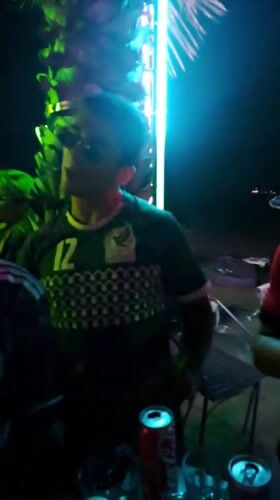 Nighttime outdoor party with DJ draws crowds in Burgas
