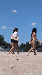 Summer day on the Black Sea beach in Constanța