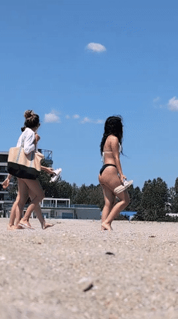 Summer day on the Black Sea beach in Constanța