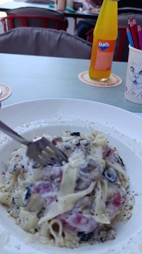 Leisurely cafe lunch with coloring book in Antalya