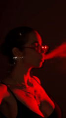 Female DJ performs late-night set in Moscow venue
