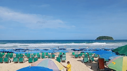 Beach morning and breakfast at Karon, Phuket