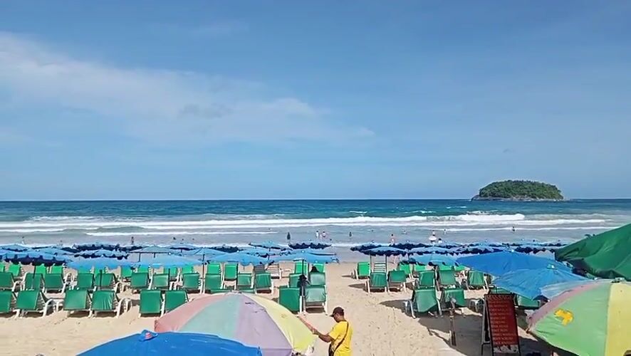 Beach morning and breakfast at Karon, Phuket