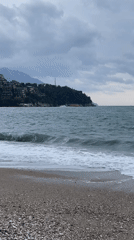 Overcast day documented along Budva Montenegro coastline