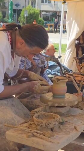 Traditional craft demonstrations draw crowds in Blagoevgrad market square
