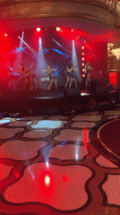 Masked stage performance and prize draw at Estosadok casino venue