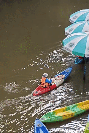 Kayaking hub and street food in Mu Si, Thailand