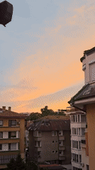 Plovdiv at golden hour, city and waterfront in warm light