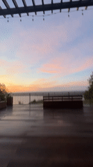 Solstice dusk lingers over Novodvinsk's forest boardwalks