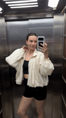 Woman Takes Selfies in Budva Elevator and Parking Garage