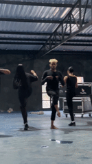 Acrobatic dance rehearsal underway in Porlamar studio