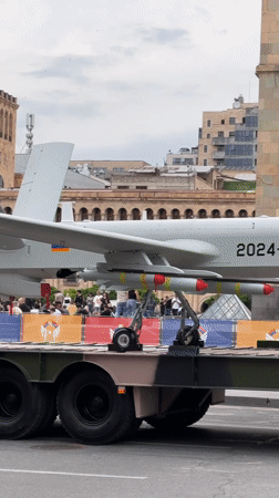 Military drone parade observed in Yerevan, Armenia