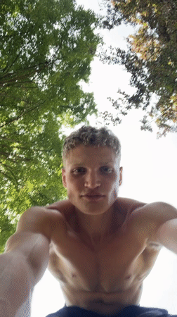 Outdoor workout moment at a London park fitness area