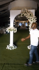 Wedding venue preparations documented in Jos, Nigeria