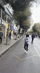 Evening street activity recorded in La Paz, Bolivia