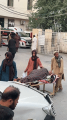 Patient transported to trauma center in Quetta, Pakistan