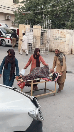 Patient transported to trauma center in Quetta, Pakistan