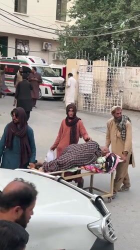 Patient transported to trauma center in Quetta, Pakistan