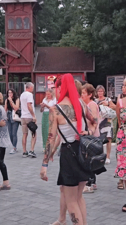 Traditional folk dancing fills the streets of Hévíz
