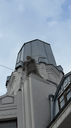 Everyday street scenes documented in Saratov, Russia