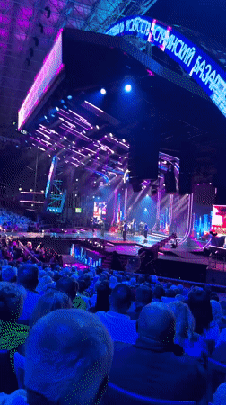 Choreographed stage performance underway in Vitebsk, Belarus