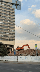 Demolition work continues at Moscow construction site