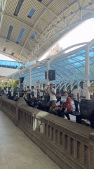Routine passenger arrivals documented at Kuta airport terminal