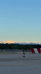 Alpine vista captured from Zurich Airport morning view