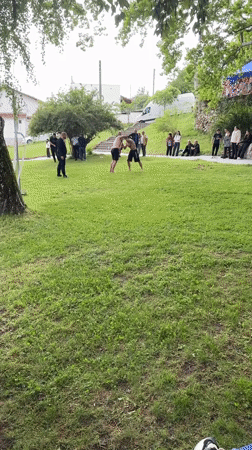 Wrestling match draws crowd in Bulgarian village field
