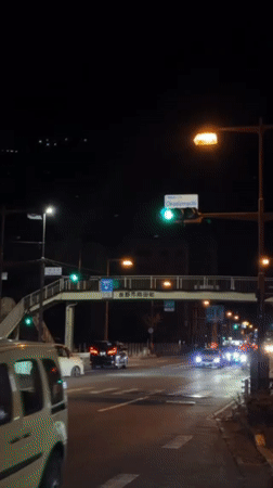 Nighttime street activity documented in Nagano, Japan