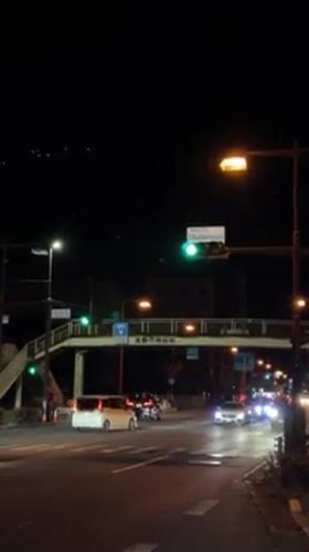 Nighttime street activity documented in Nagano, Japan