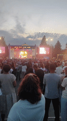Outdoor concert draws big crowd in Ridder, Kazakhstan