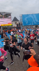 Half-marathon and dance performance coincide in Luxembourg City