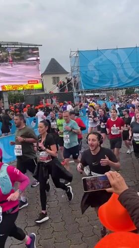 Half-marathon and dance performance coincide in Luxembourg City