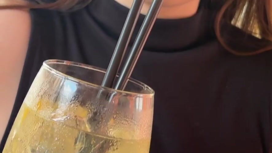 Sparkling drinks at an outdoor cafe in Kragujevac