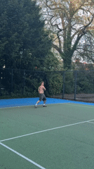Shirtless tennis player spotted on Cardiff outdoor court
